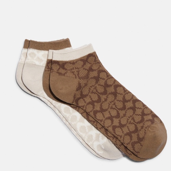 Coach Accessories - Coach Signature Ankle Length Socks
